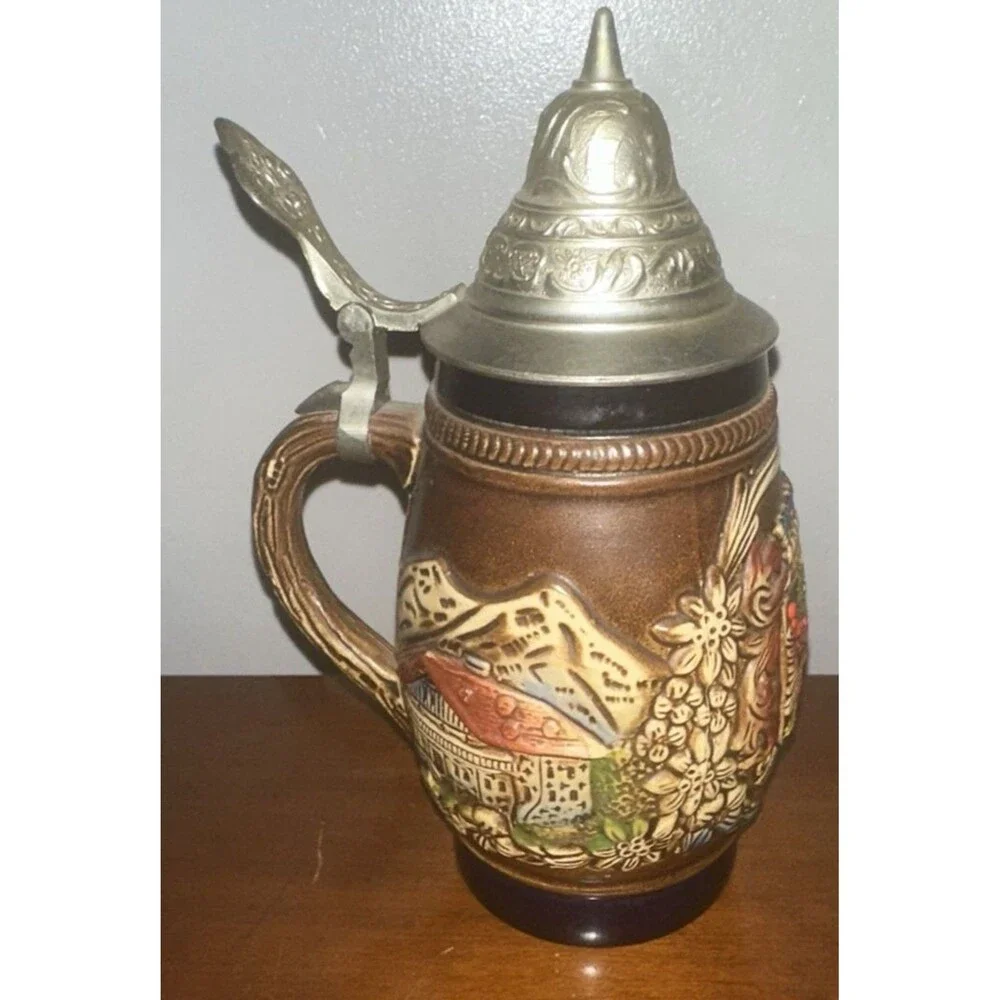 Vintage Tirol Crest Tankard Origin Stamped and Numbered